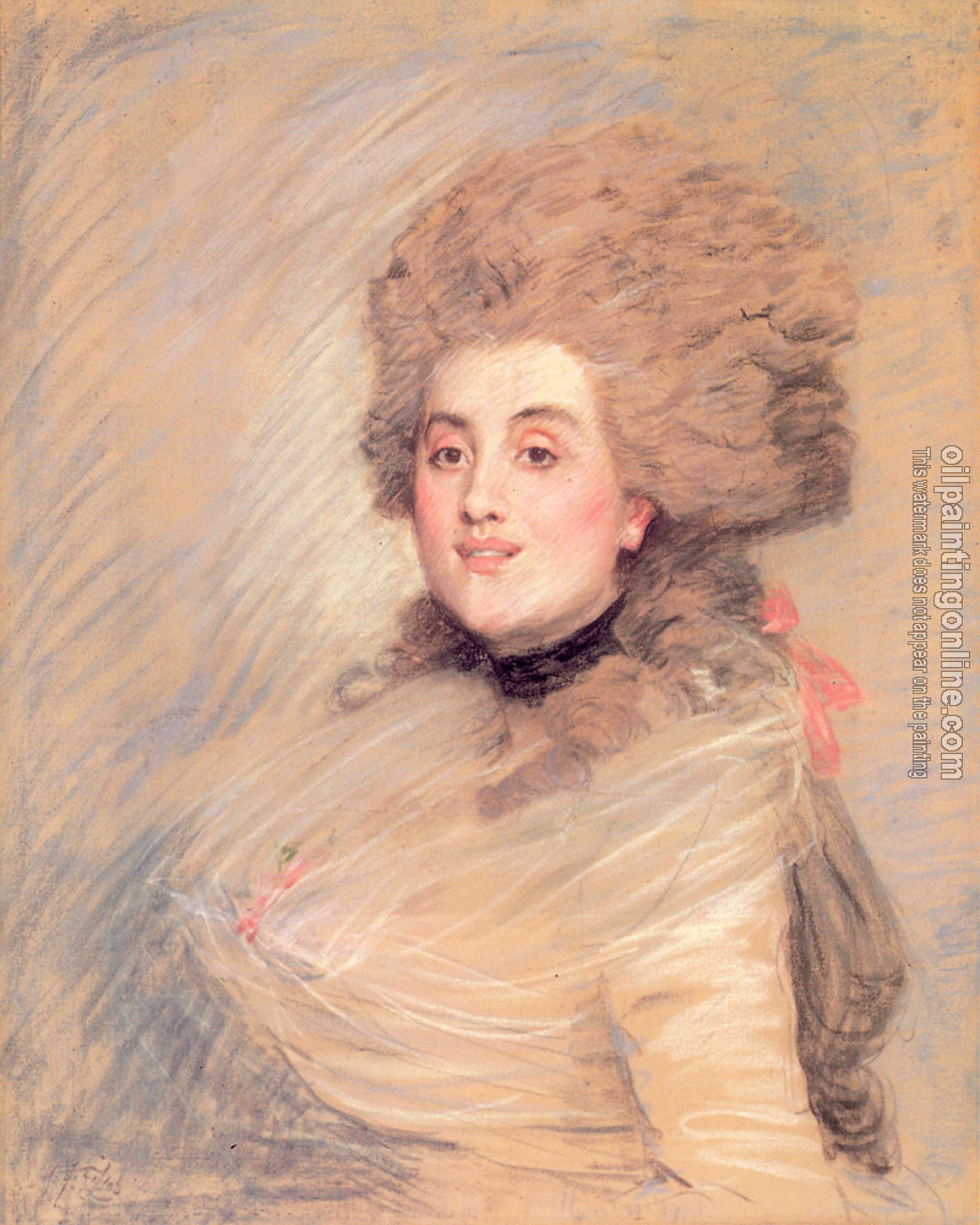Tissot, James - Portrait of an Actress in 18thC Dress